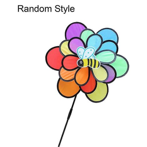 Pin-wheel Funny Colorful Three Layers Bee Beetle Windmill Wind Spinner Pinwheels for Decoration ws (1/5)