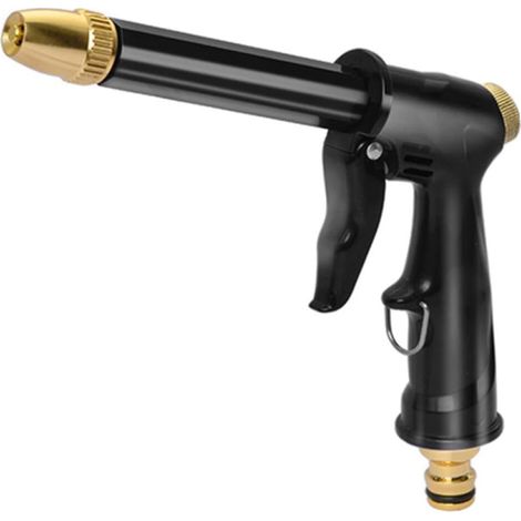 Pistolet d'arrosage en métal robuste avec buse de pulvérisation haute pression pour l'arrosage des plantes, le nettoyage et le lavage de voiture (1/5)