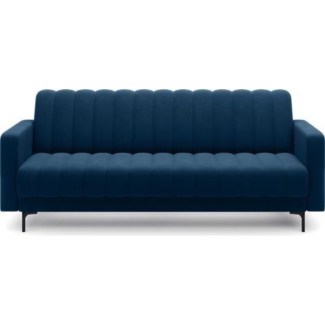 Canapé lit ROMY – Design moderne avec coffre de rangement intégré-Bleu (1/5)