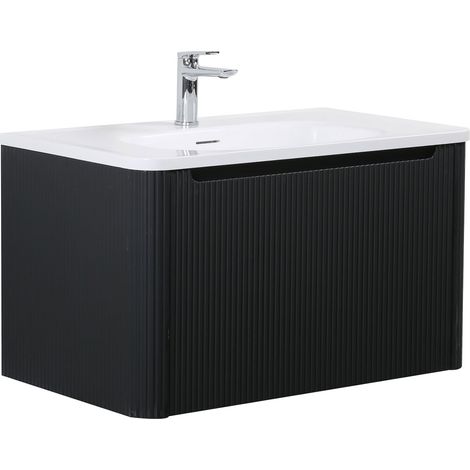 Badplaats Meuble de Salle de Bain Set Tundra 80 x 48 cm - Noir M