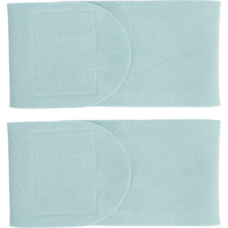 2 Patchs de gel cervical réutilisables, en suédine vert ciel, masque hydratant anti-rides cou, enveloppement lavable pour le cou. (1/5)