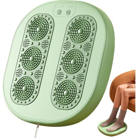 Masajeador eléctrico de pies: alfombrilla de masaje eléctrica portátil para pies - reposapiés para debajo del escritorio, calentador de pies para debajo del escritorio (1/5)