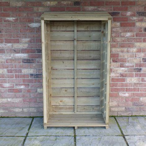 Sawn 2' 11" x 1' 5" Tall Wall Pressure Treated Log Store (1/6)