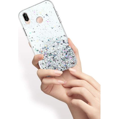 Coque pour Huawei P20 Lite, pailletée et transparente (1/3)