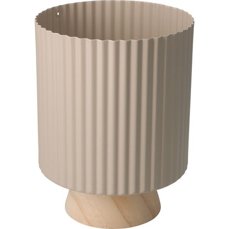 Cache-pot en métal avec support en bois STÖDA, 18 x 23 cm (1/5)