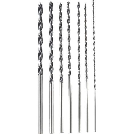 300 mm verlängerter Dreipunkt-Holzbohrer, 4–12 mm Zentrierlochöffner-Set, 7-teilig (1/4)