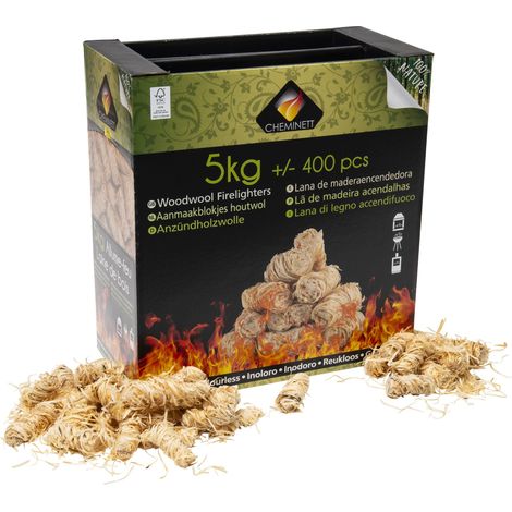 Encendedor de lana de madera 100% vegetal 5kg (1/5)