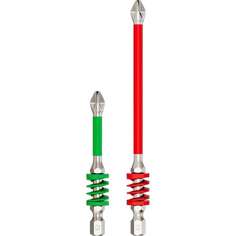 Trapano elettrico  Set di 4 viti di montaggio (2 rosse + 2 verdi), robusto utensile in metallo antiscivolo con molla per ristrutturazioni domestiche, cartongesso, manutenzione elettronica e riparazion