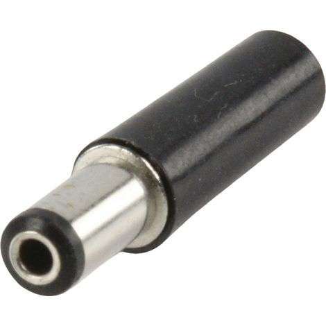 Fiche d'alimentation Valueline mâle PVC noir PC-001 CC L=30 Ex5.5/in2.1