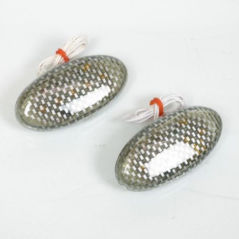 Clignotant œil de chat carbone à LED pour auto moto scooter quad