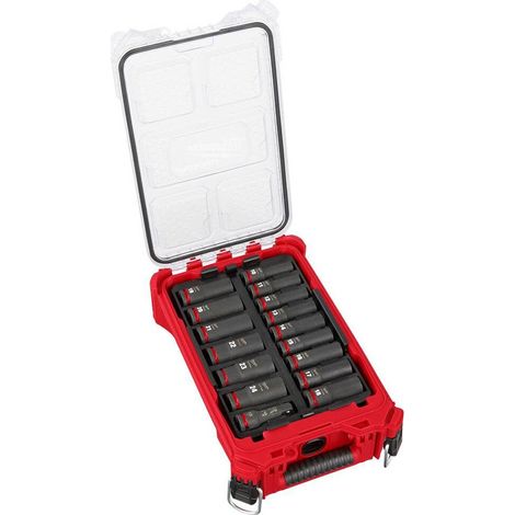 Milwaukee Juego de dados de acero Cromo-Molibdeno 16 piezas