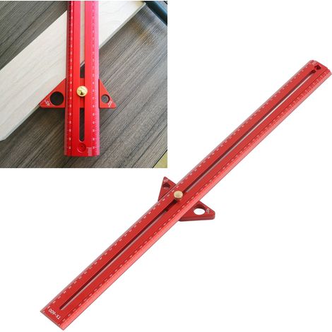 Multifunktionales Lineal aus Aluminiumlegierung für die Holzbearbeitung (60 cm) (1/5)