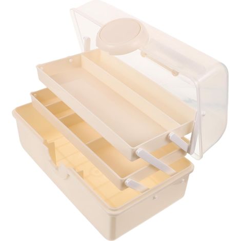 Boîte Boîte De Stockage Multicouche Conteneurs Boites De Stockage Compartiment Rectangulaire Organisateurs Et Rangements De Jouets Organisation Pliable Maquillage Plastique (1/5)