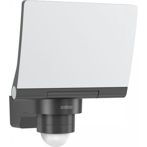STEINEL XLED PRO 240 V2 PROJECTEUR LED AVEC DÉTECTEUR DE MOUVEMENT 240° BLANC CHAUD 3000 K AVEC SUPPORT MURAL D'ANGLE ANTHRACITE (1/2)