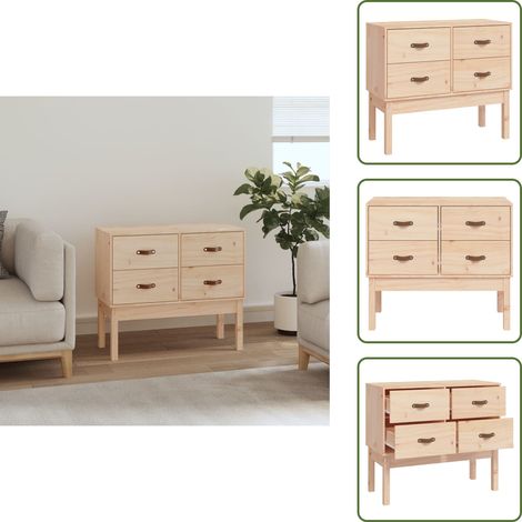 Armadio con cassetti - vidaXL Mobile Consolle 90x40x78 cm in Legno Massello di Pino - Mobile da soggiorno
