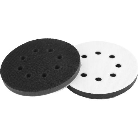 Sponge Sanding Pad - 125mm - Hook-Loop Interface - 8-Hole Design - For Eccentric Sanders - 2 Pieces (1/5)
