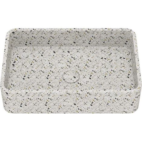 Lavabo da appoggio rettangolare 500x325x120 mm con piletta inclusa (1/2)