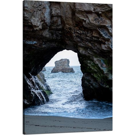 Leinwanddruck Natur Felsbogen Meer 80x120 cm