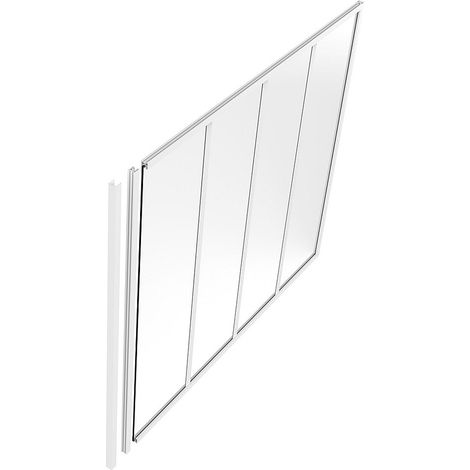 Poteau de terminaison pour verrière en aluminium thermolaqué - H130 cm - Blanc - BAYVIEW