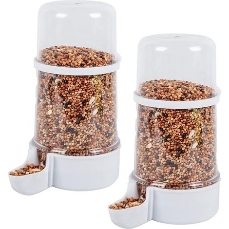 Distributeur d'eau pour perruches sans gâchis, distributeur de graines de nourriture pour perroquets, abreuvoir automatique pour oiseaux, conteneur d'alimentation pour cage à calopsittes, accessoires (1/5)