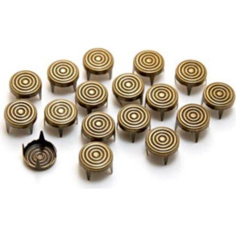 Graine Créative - Clous rivet rond à 4 griffes Spiral Antic Bronze ø9