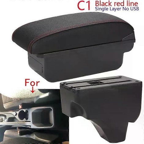 Boîte de rangement pour accoudoir de Peugeot 208 (compatible Peugeot 2008, modèles 2019-2024). Pièces de rechange pour l'intérieur et accessoires auto. (1/5)