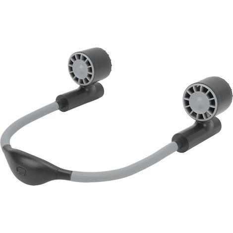 Ventilateur de cou 3 vitesses, chargement USB, silencieux, batterie 2400 mAh, tuyau flexible, rotation à 90°, portable, noir (1/5)