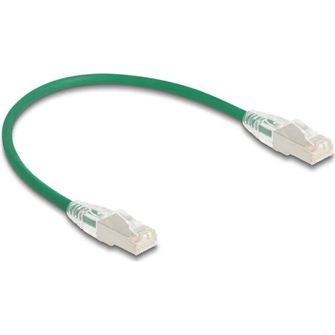 Delock rj45 cable de red cat.6a macho a macho u/ftp slim 0,3 m verde (1/2)