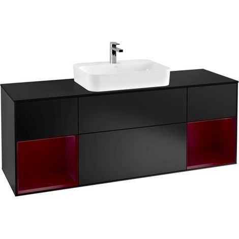 V&B Waschtischunterschrank Wandbeleuchtung Finion 160cm, Pl b m, Reg Peo m Lac, bla m Lac (1/2)
