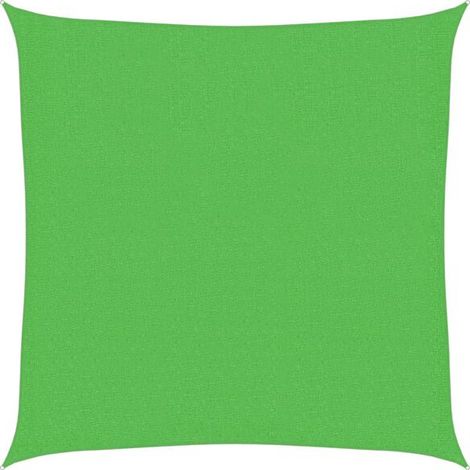 Voile d'ombrage, 160 g/m², vert clair, 3x3 m, polyéthylène haute densité. (1/2)