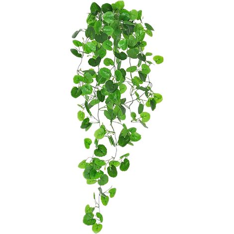 ZOLGINAH 2 pc Plantes Suspendues Artificielles (sans Paniers) pour Murale Intérieure Et Extérieure, Suspension Artificielle Faux Radis Vert Vigne Vigne Décoration Murale Tenture Murale (1/5)