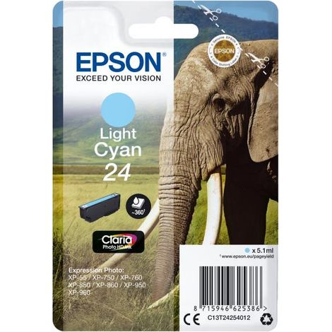 Epson Elephant C13T24254022 cartuccia d'inchiostro 1 pz Originale Ciano chiaro (1/4)