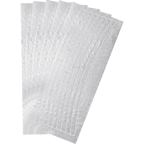 40 Bandes Réfléchissantes pour Jantes 0.4"x8.3" Bandes De Sécurité Réfléchissantes Nocturnes Autocollants Réfléchissants pour Véhicules Remorques Voitures, Argent (1/5)