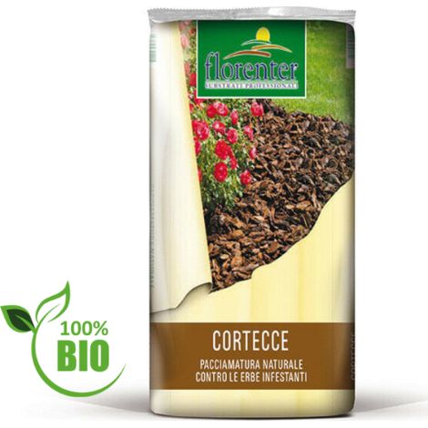 Corteccia nazionale di pino rosso 25-40 mm vagliata per pacciamatura sacco da 70 litri prodotto biologico naturale di origine esclusivamente vegetale (1/3)