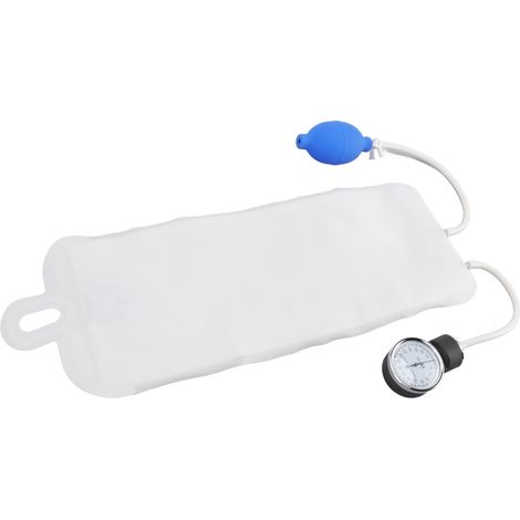 Poche de perfusion sous pression pour soins intensifs, surveillance rapide des fluides, avec manomètre indicateur pour perfusion rapide de sang et de liquides (500 ml). (1/5)