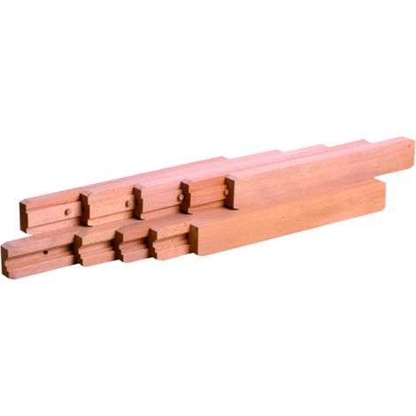 Coulisses de table - en bois - ouverture centrale synchronisée - Ouverture : 840 mm - Croisement : 190 - Longueur lame : 5L400 - ITAR