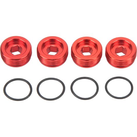 Écrou de moyeu avant RC avec joint torique en alliage d'aluminium pour ARRMA 1/7 1/8 pièces d'accès rouge (1/5)