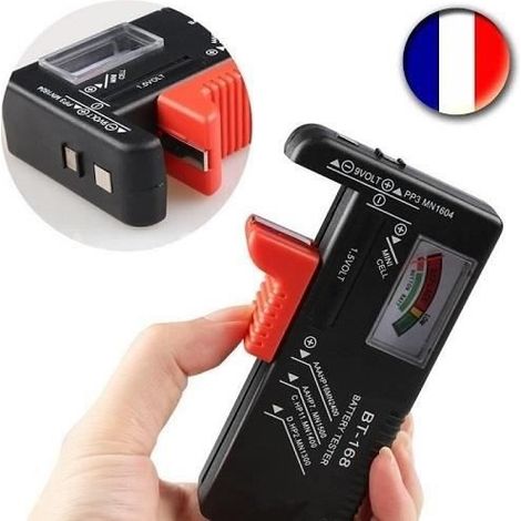 Testeur de piles - BT-168 - Universel - Teste AA AAA 9V 1.5V - Fonctionne sans piles