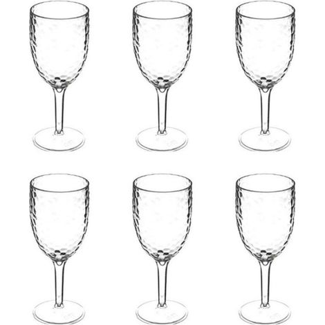 Lot de 6 Verres à Pied "Estiva" 35cl Transparent (1/2)
