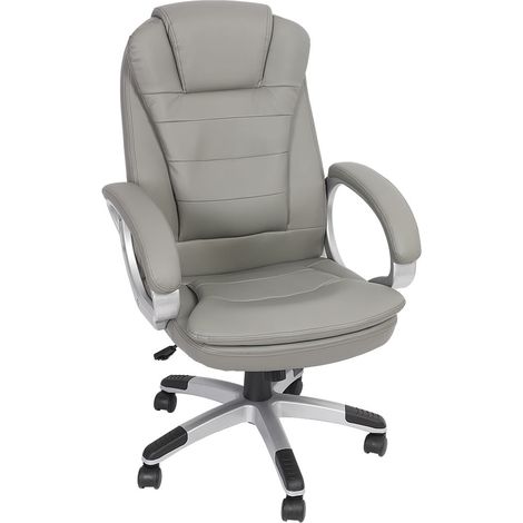 Chefsessel Bürostuhl 120 KG Drehstuhl Schreibtischstuhl Computerstuhl Office Grau (1/5)