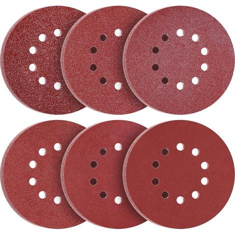 Disques de Ponçage 225 mm 60 Pièces Grain P40 P60 P80 P120 P240 P320 10 Trous Disques Abrasifs 225 mm Ronds Papier Abrasif for Ponceuse pour Cloisons Sèches Ponceuse Girafe (1/5)