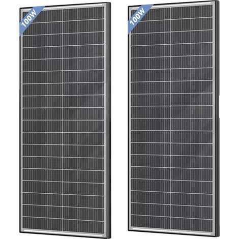 Pannello solare, celle mono 18BB, modulo ad alta efficienza, 100W (2 pezzi) (1/2)
