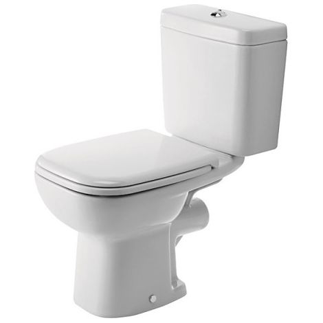 Duravit – WC broyeur à poser céramique blanche – Sortie horizontale – Abattant inox déclipsable – Économie d'eau 3L – Design moderne