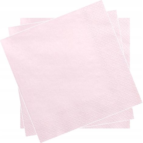 Tovaglioli a 3 veli, 20 pezzi, rosa (rosa cipria) (1/3)