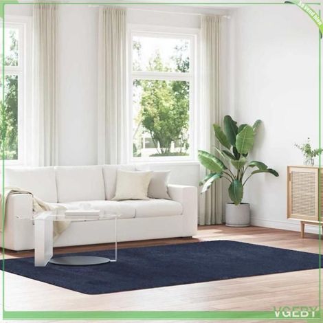 Tapis shaggy - FAFEISY - NAVARRA - bleu marine - 200x290 cm - antidérapant (1/5)
