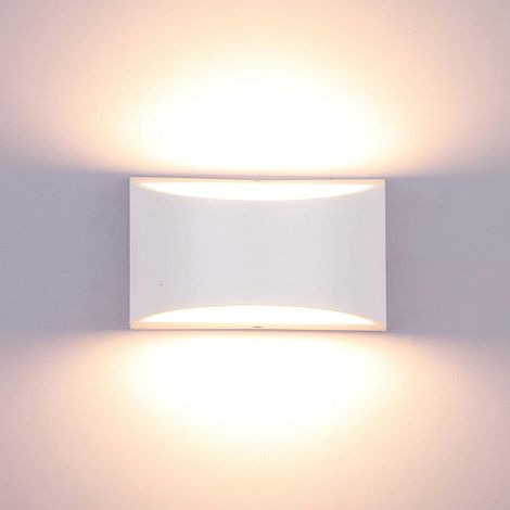 Applique murale LED réglable 7W, spot mural moderne aluminium, luminaire décoratif blanc chaud, éclairage orientable haut et bas, paire de 2, design contemporain. (1/5)