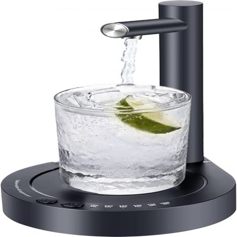 Pompe à eau électrique portable - 5 gallons - rechargeable - pour bidons et fûts - usage domestique bureau camping extérieur - 1 pièce