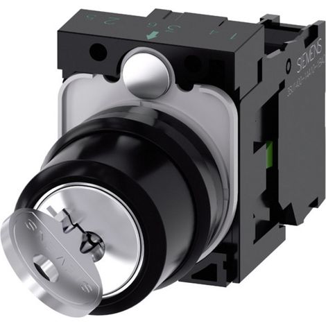 Siemens 3SU11004BF111BA0 3SU1100-4BF11-1BA0 Schlüsselschalter Frontring Kunststoff  Schwarz, Grau 1 (1/4)