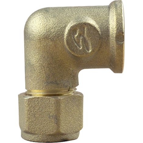 Coude bicone 3/8" (12/17) Femelle - Cuivre Ø10 - Arcanaute (1/4)