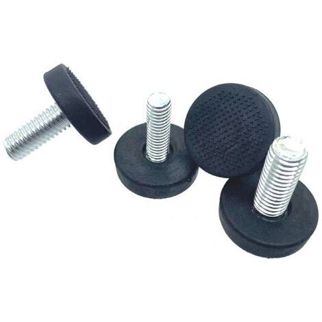 16 Pack Height Adjustable Leveling Feet, M6 Thread, Heavy Duty, with T-Nuts, for Chair Table Floor Protection (1/4)